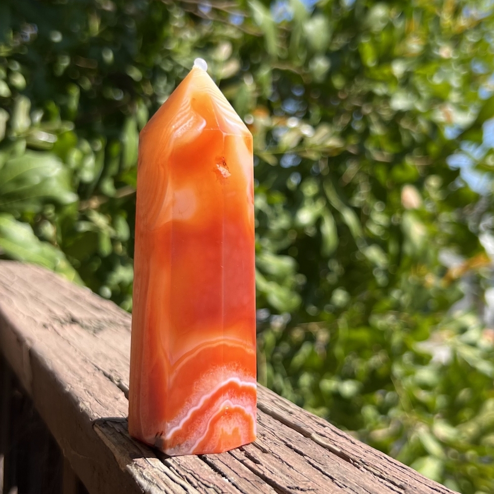 NEW 4.55" MADAGASCAR CARNELIAN TOWER